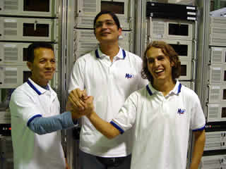 Geraldo, Ramiro e Kau - Diretores da Hostnet