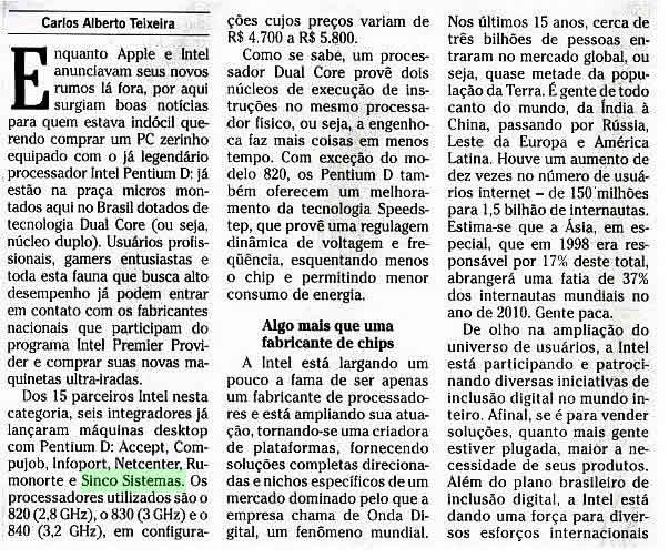 Jornal O GLOBO - 13 de junho de 2005