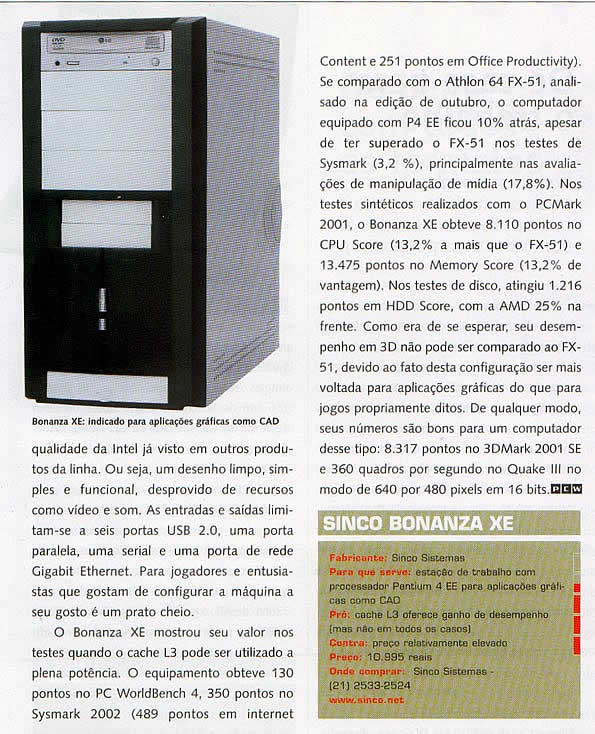 Revista PC World, Dezembro/2003, página73. CLIQUE PARA AMPLIAR