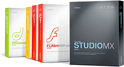 MACROMEDIA - Flash MX, Dreamweaver MX, Fireworks MX.